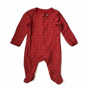 Carter's Red and White Dotted Footie